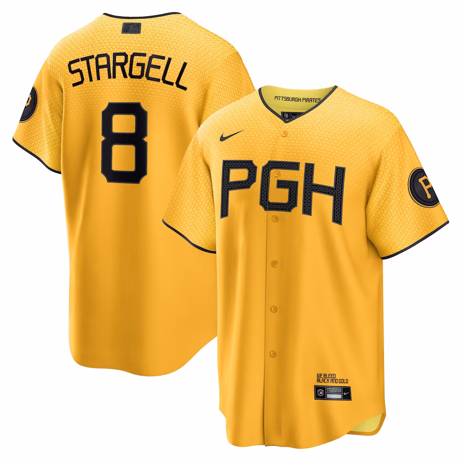 Men's Pittsburgh Pirates Willie Stargell Nike Gold City Connect Replica Player Jersey - Puhuasuan