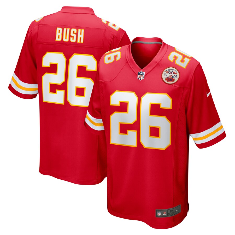 Men's Kansas City Chiefs Deon Bush Nike Red Game Player Jersey - Puhuasuan
