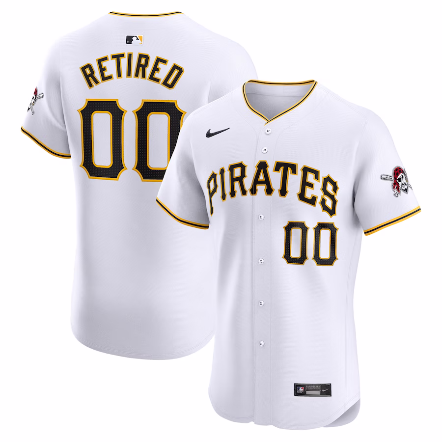 Men's Pittsburgh Pirates Nike White Home Elite Pick-A-Player Retired Roster Jersey - Puhuasuan