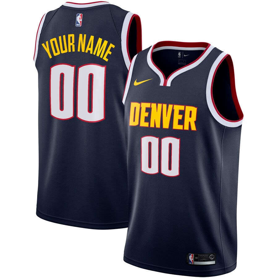 Men's Denver Nuggets Nike Navy 2022/23 Swingman Custom Jersey - Icon Edition - Puhuasuan