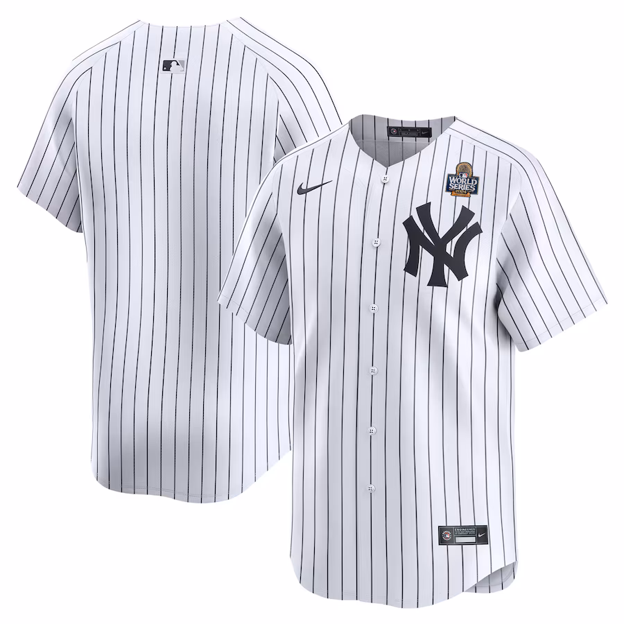 Men's New York Yankees Nike White 2024 World Series Home Limited Jersey - Puhuasuan