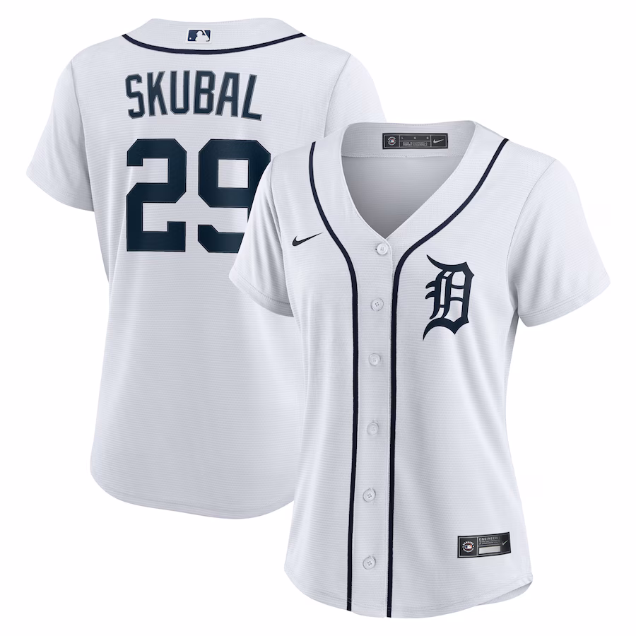 Women's Detroit Tigers Tarik Skubal Nike White Home Replica Player Jersey - Puhuasuan