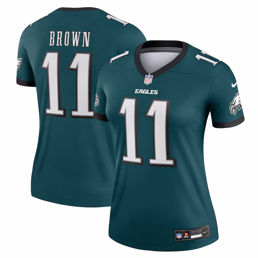 Women's Philadelphia Eagles A.J. Brown Nike Midnight Green Legend Jersey - Puhuasuan