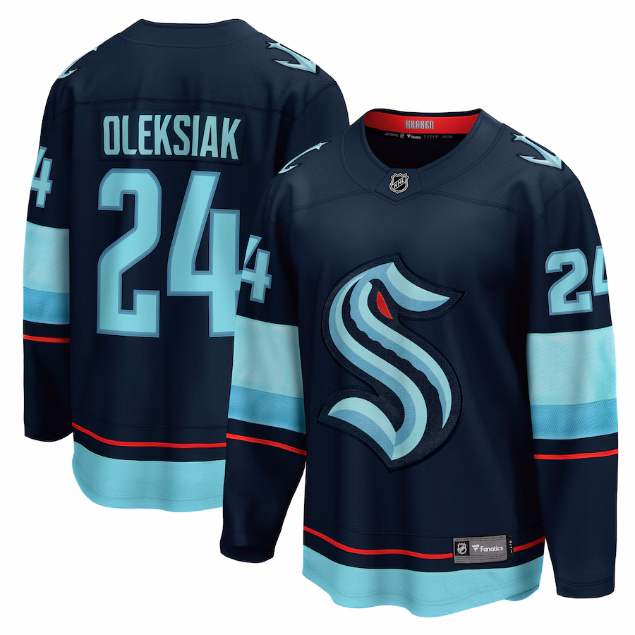 Men's Seattle Kraken Jamie Oleksiak Fanatics Deep Sea Blue Home Breakaway Player Jersey - Puhuasuan