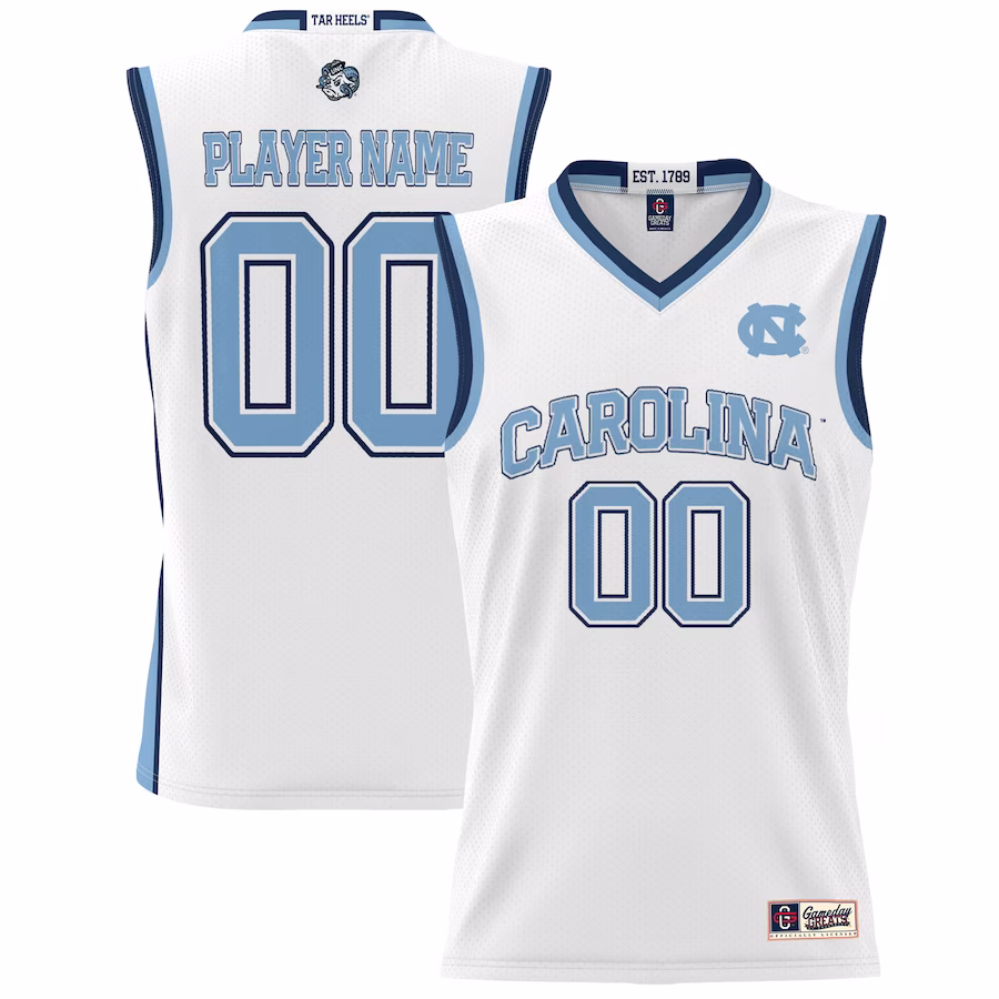 North Carolina Tar Heels GameDay Greats Unisex NIL Pick-A-Player Lightweight Women's Basketball Jersey - White - Puhuasuan