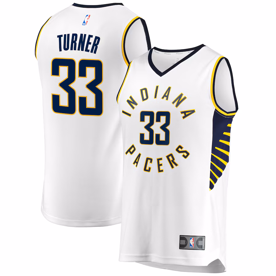 Men's Indiana Pacers Myles Turner Fanatics White Fast Break Replica Jersey - Association Edition - Puhuasuan