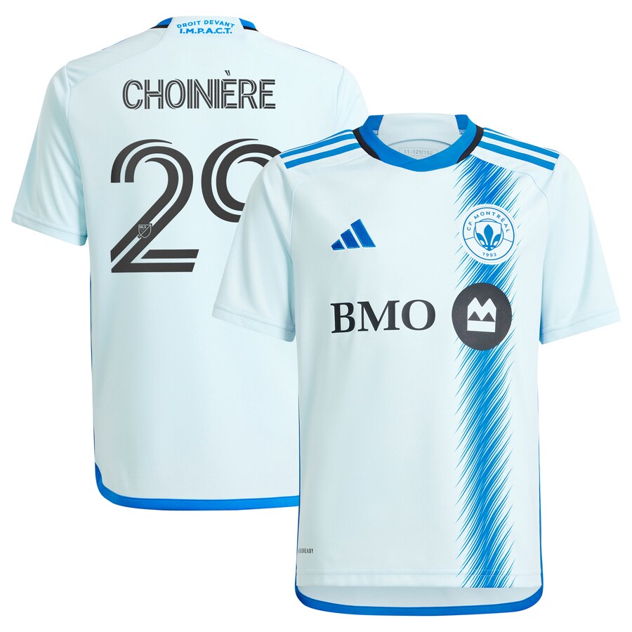 Youth CF Montreal Mathieu Choinière adidas Light Blue 2024 La Main Replica Player Jersey - Puhuasuan