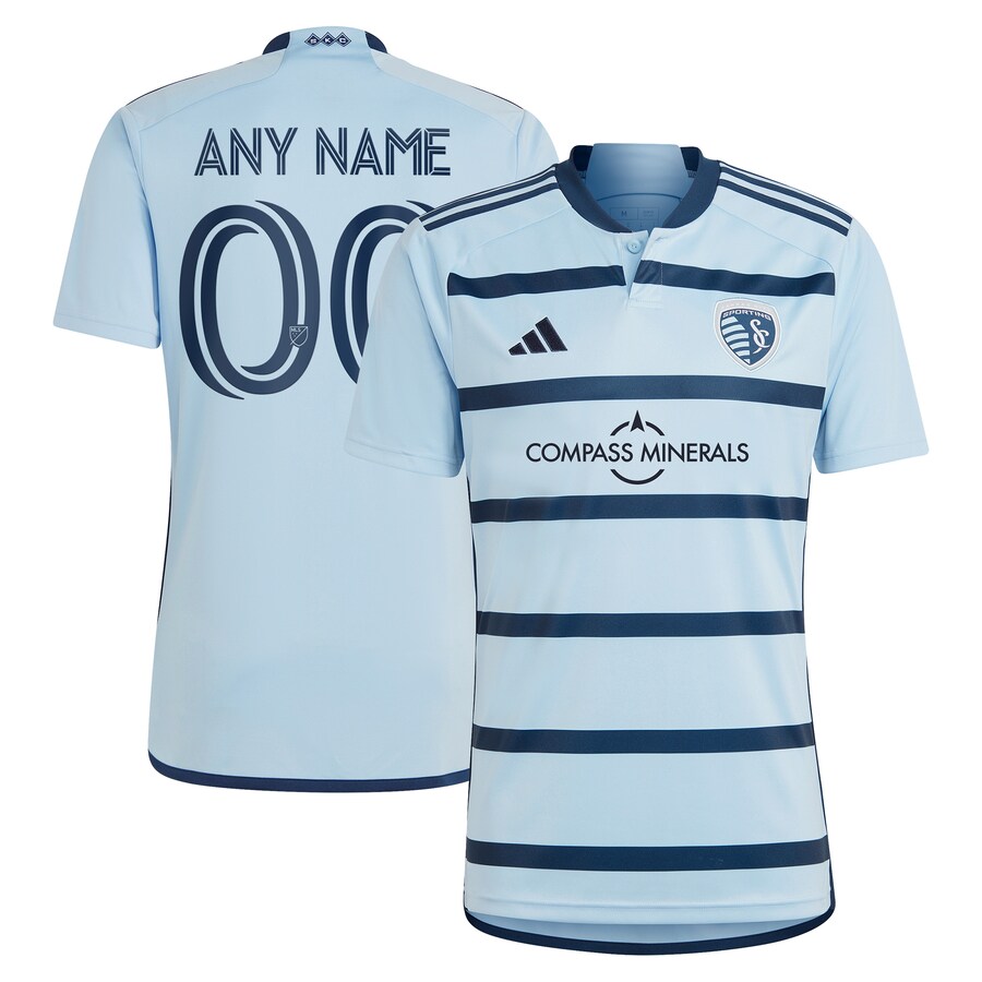 Men's Sporting Kansas City adidas Light Blue 2023 Hoops 4.0 Replica Custom Jersey - Puhuasuan