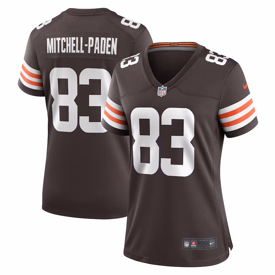 Women's Cleveland Browns Zaire Mitchell-Paden Nike  Brown Team Game Jersey - Puhuasuan
