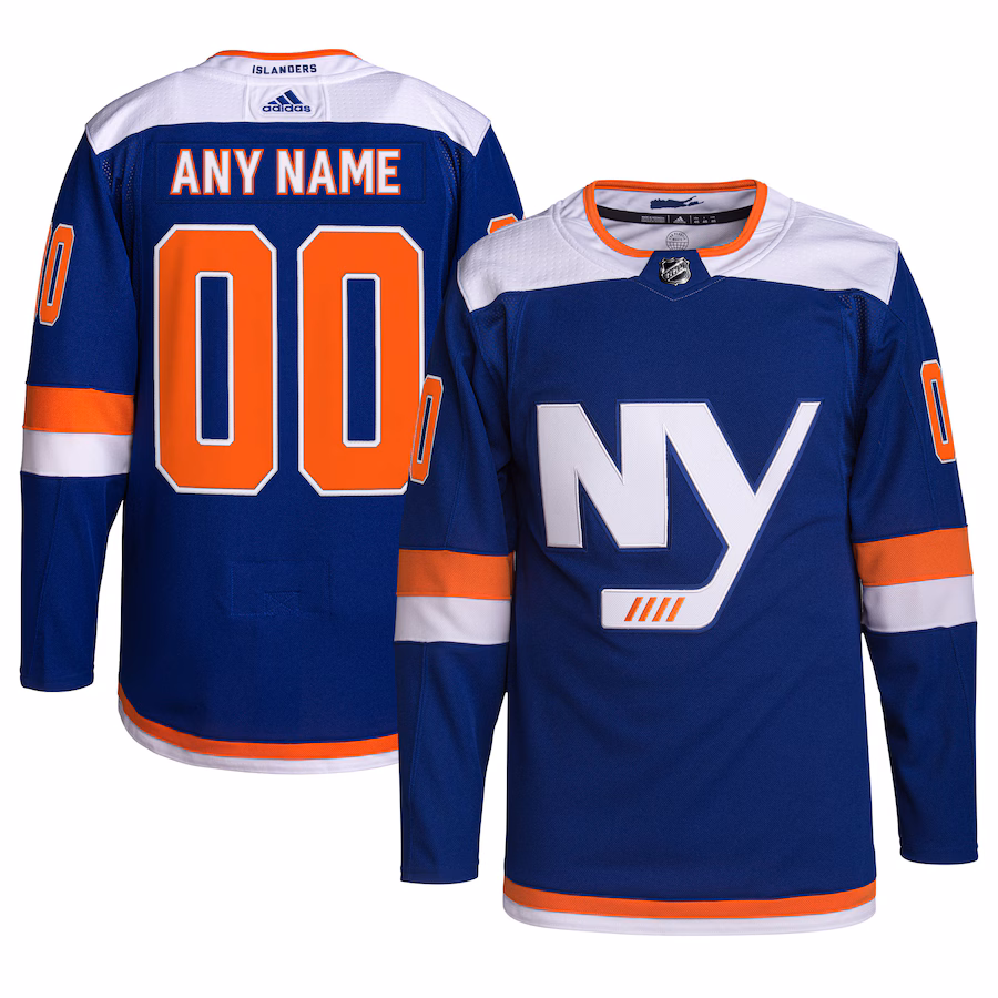 Men's New York Islanders adidas Royal Alternate Primegreen Authentic Custom Jersey - Puhuasuan