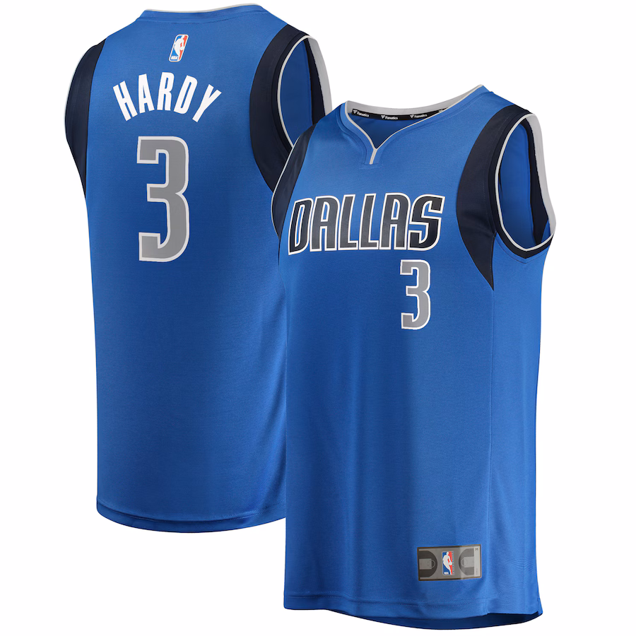 Youth Dallas Mavericks Jaden Hardy Fanatics Blue Fast Break Player Jersey - Icon Edition - Puhuasuan