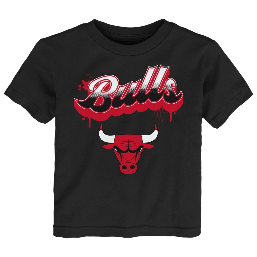 Youth Chicago Bulls  Black Bubbly Script T-Shirt - Puhuasuan