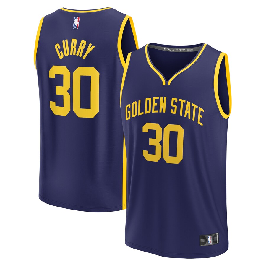 Youth Golden State Warriors  Fanatics Navy Fast Break Replica Player Jersey - Statement Edition - Puhuasuan