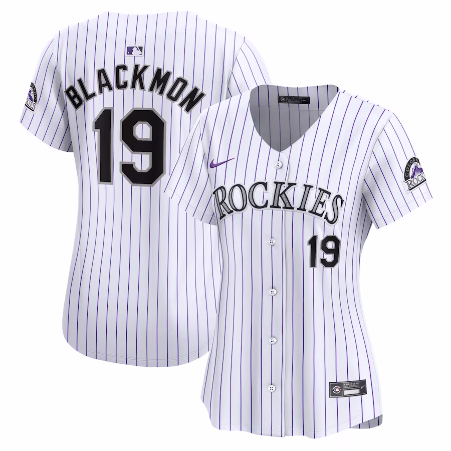 Women's Colorado Rockies Charlie Blackmon Nike White Home Limited Player Jersey - Puhuasuan