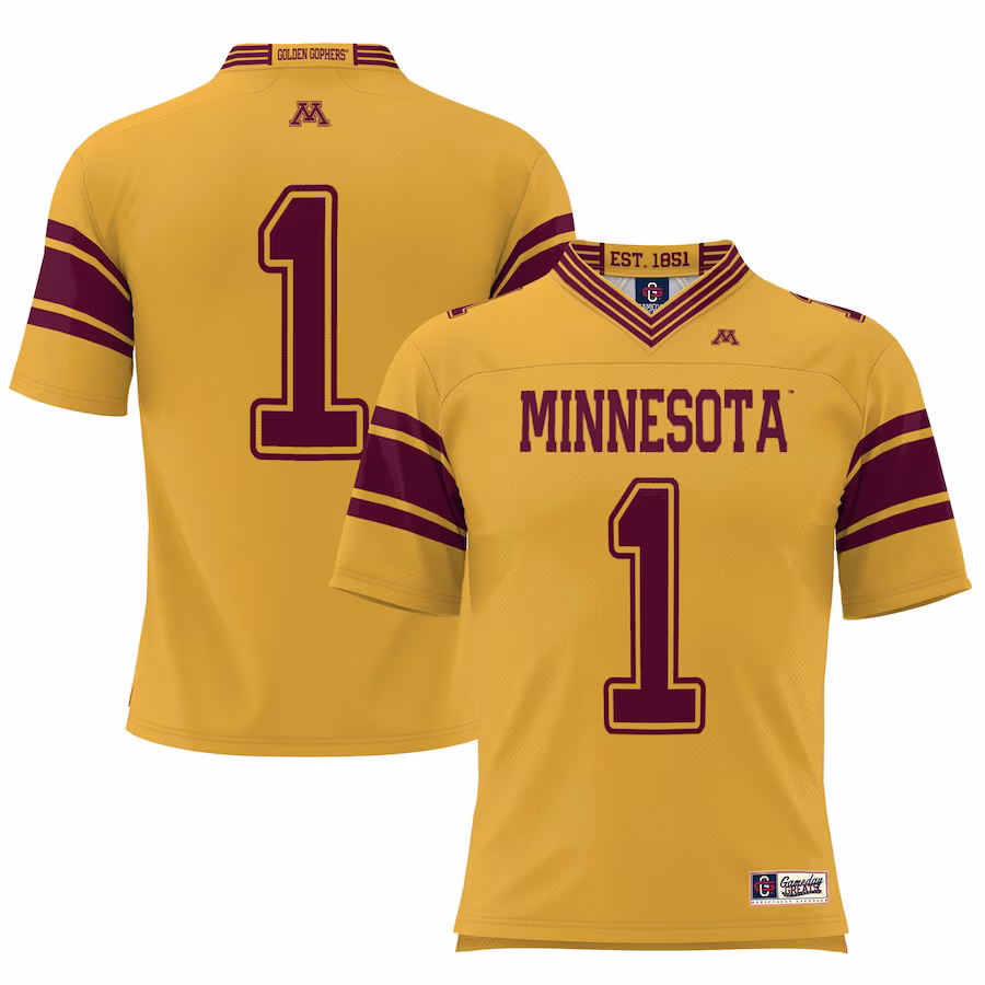 #1 Minnesota Golden Gophers GameDay Greats Youth Football Jersey �?Gold - Puhuasuan