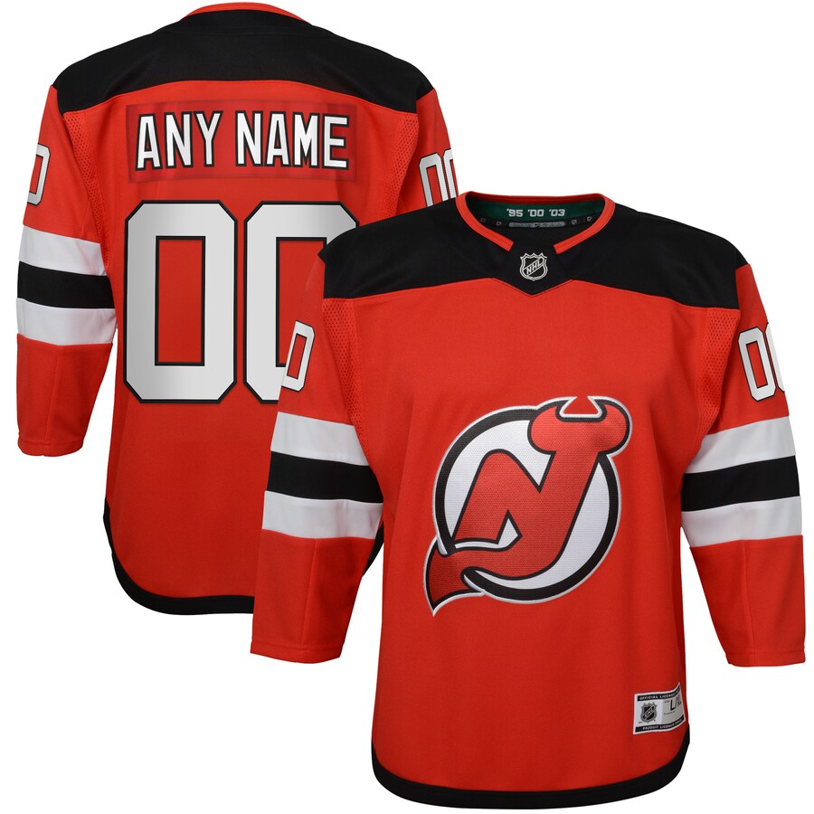 Youth New Jersey Devils Red Home Premier Custom Jersey - Puhuasuan