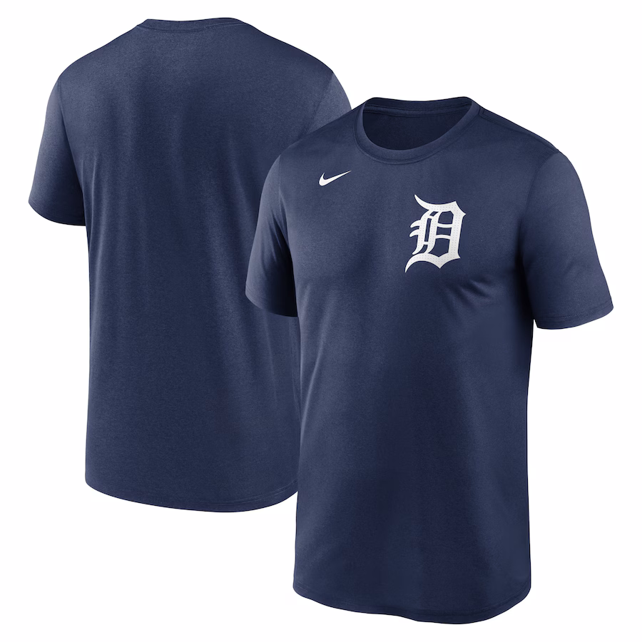 Men's Detroit Tigers Nike Navy Legend Fuse Wordmark T-Shirt - Puhuasuan