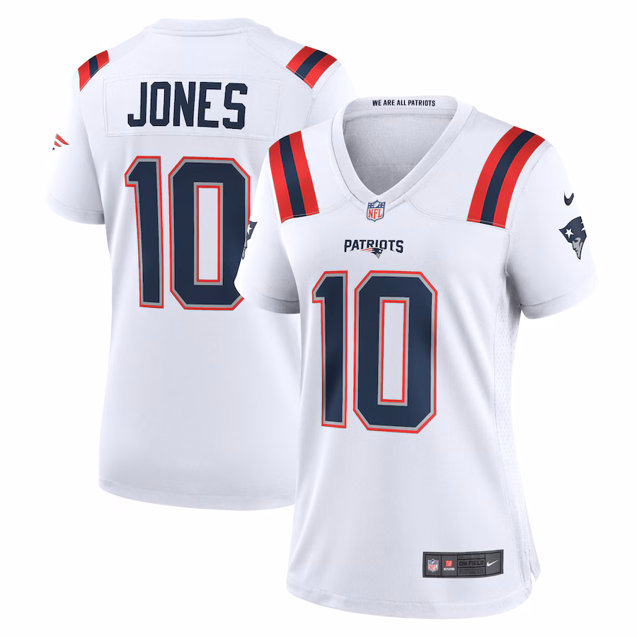 Women's New England Patriots Mac Jones Nike White Game Jersey - Puhuasuan