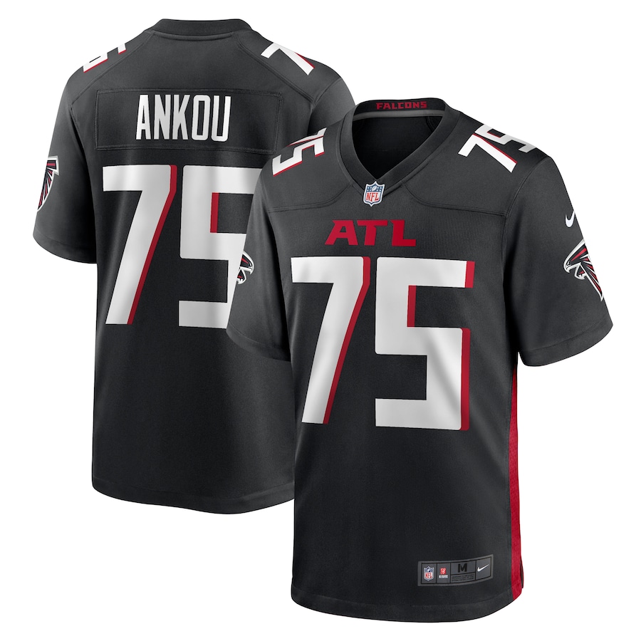 Men's Atlanta Falcons Eli Ankou Nike  Black  Game Jersey - Puhuasuan