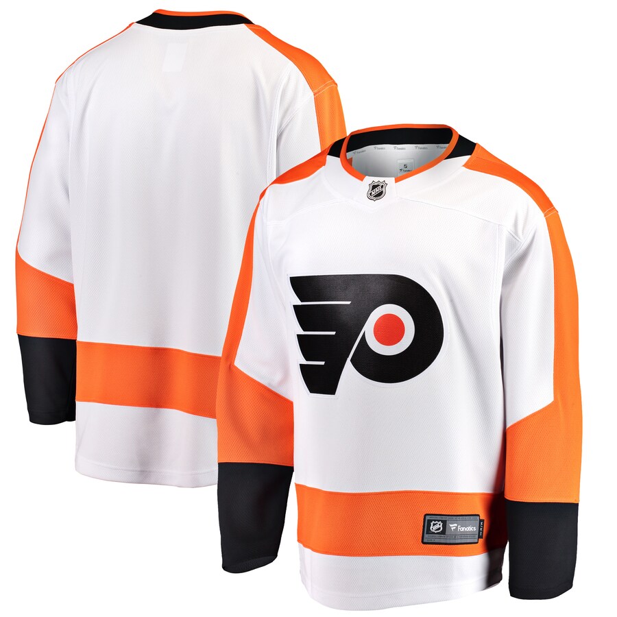 Men's Philadelphia Flyers Fanatics Branded White Breakaway Away Jersey - Puhuasuan