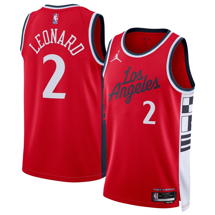 Unisex LA Clippers Kawhi Leonard Jordan Brand Red 2024/25 Swingman Jersey - Statement Edition - Puhuasuan