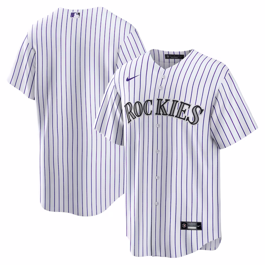 Men's Colorado Rockies Nike White Home Replica Team Jersey - Puhuasuan