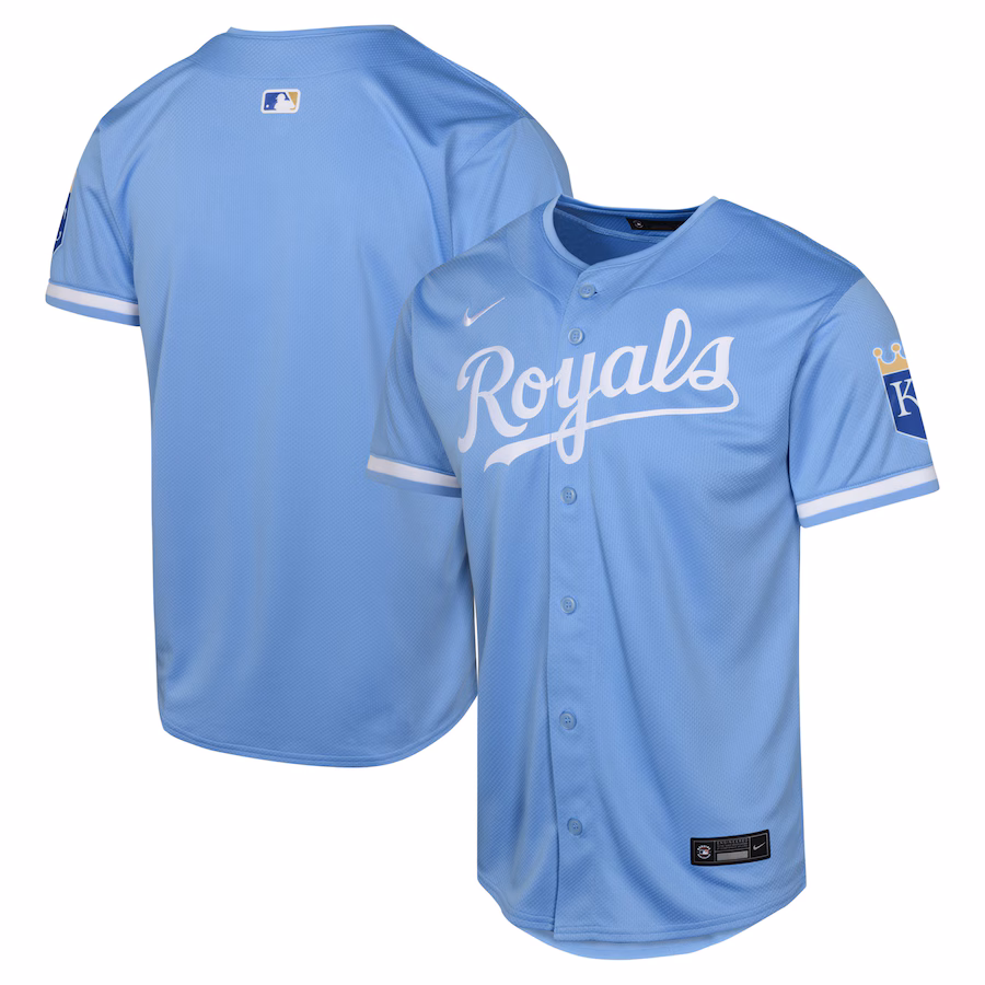 Youth Kansas City Royals NikeLight  Blue Alternate Limited Jersey - Puhuasuan