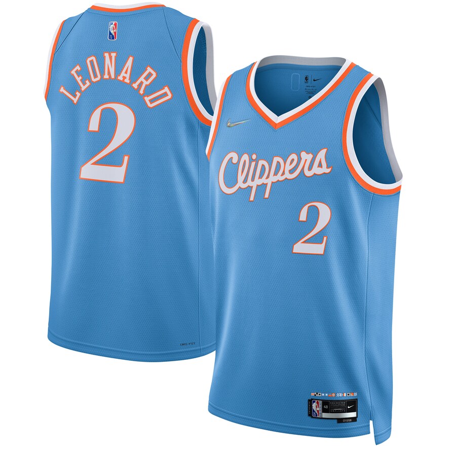 Men's LA Clippers Kawhi Leonard Nike Light Blue 2021/22 Swingman Jersey - City Edition - Puhuasuan