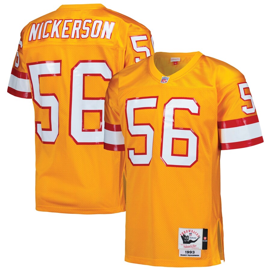 Men's Tampa Bay Buccaneers 1993 Hardy Nickerson Mitchell & Ness Orange Authentic Throwback Retired Player Jersey - Puhuasuan