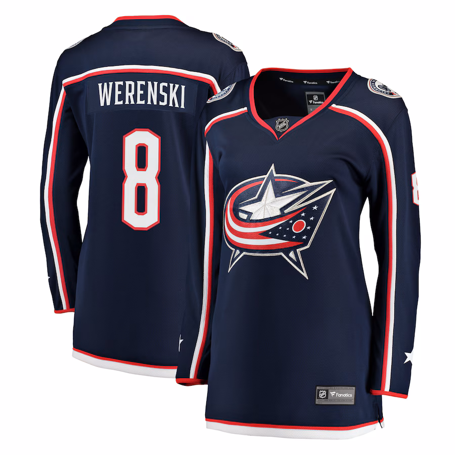 Women's Columbus Blue Jackets Zach Werenski Fanatics Navy Breakaway Jersey - Puhuasuan