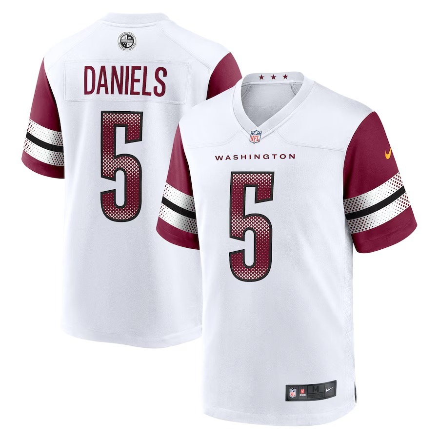 Men's Washington Commanders Jayden Daniels Nike White Player Game Jersey - Puhuasuan