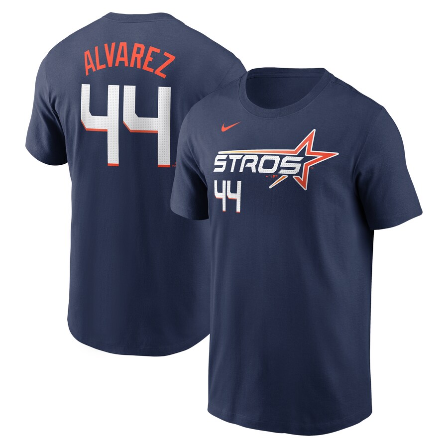 Men's Houston Astros Yordan Alvarez Nike Navy 2025 City Connect Fuse Name & Number T-Shirt - Puhuasuan