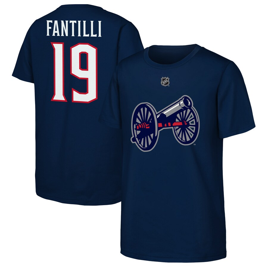 Youth Columbus Blue Jackets Adam Fantilli Navy 2025 NHL Stadium Series Replica Player Name & Number T-Shirt - Puhuasuan