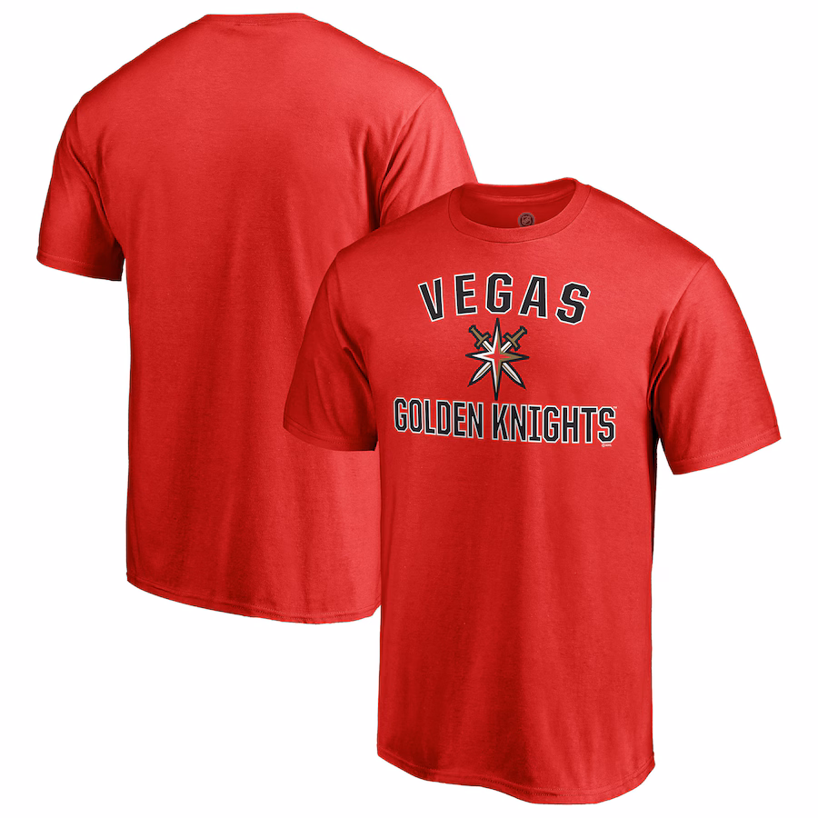 Men's Vegas Golden Knights Red Special Edition Victory Arch T-Shirt - Puhuasuan
