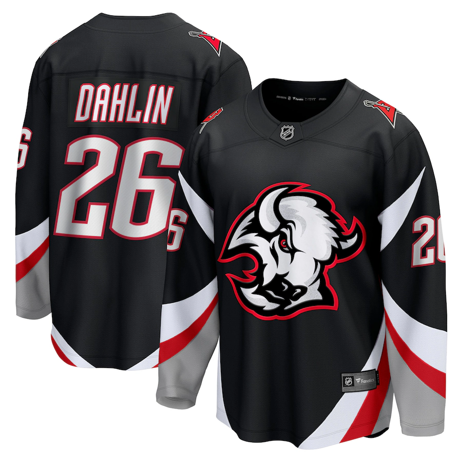 Men's Buffalo Sabres Rasmus Dahlin Fanatics Black Alternate Premier Breakaway Player Jersey - Puhuasuan