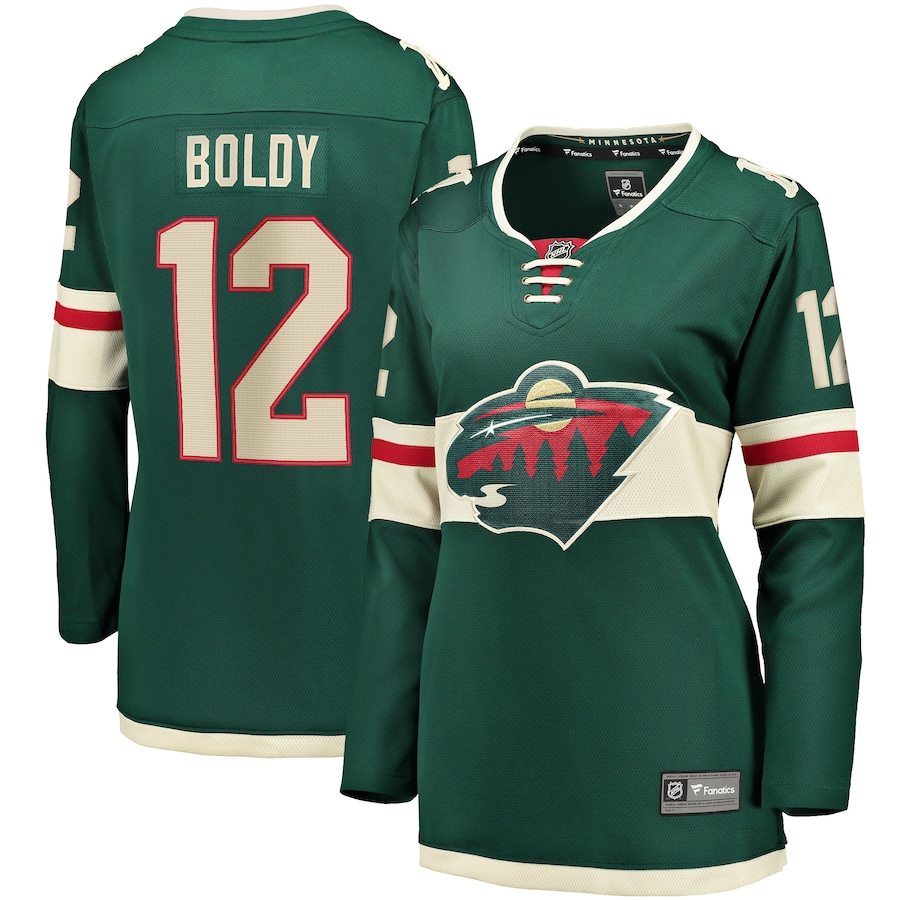 Women's Minnesota Wild Matthew Boldy Fanatics Green Home Breakaway Player Jersey - Puhuasuan