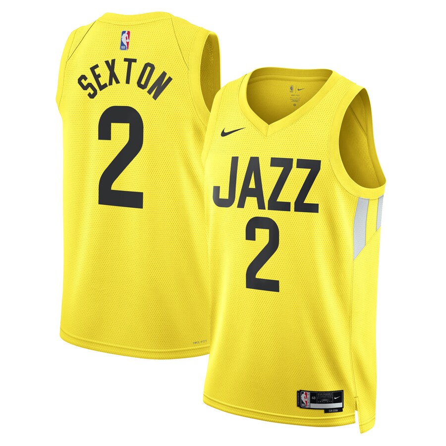 Unisex Utah Jazz Collin Sexton Nike Gold Swingman Jersey - Icon Edition - Puhuasuan
