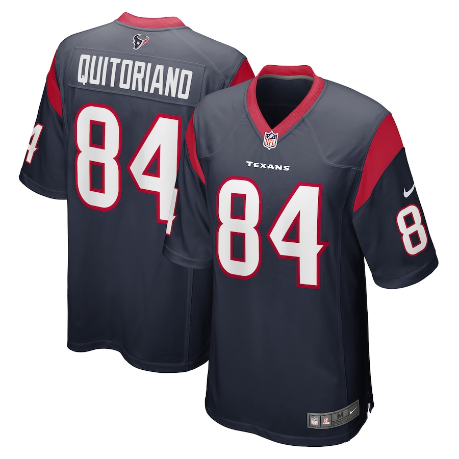 Men's Houston Texans Teagan Quitoriano Nike Navy Game Player Jersey - Puhuasuan