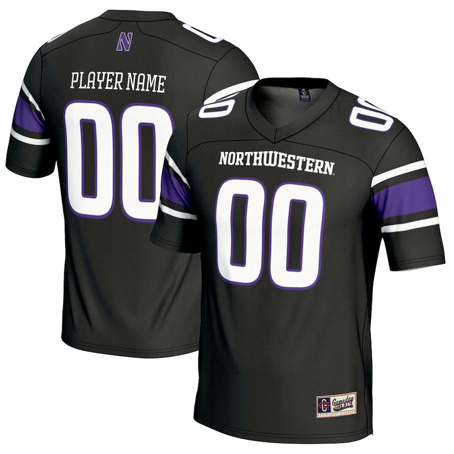 Northwestern Wildcats GameDay Greats NIL Pick-A-Player Football Jersey - Black - Puhuasuan