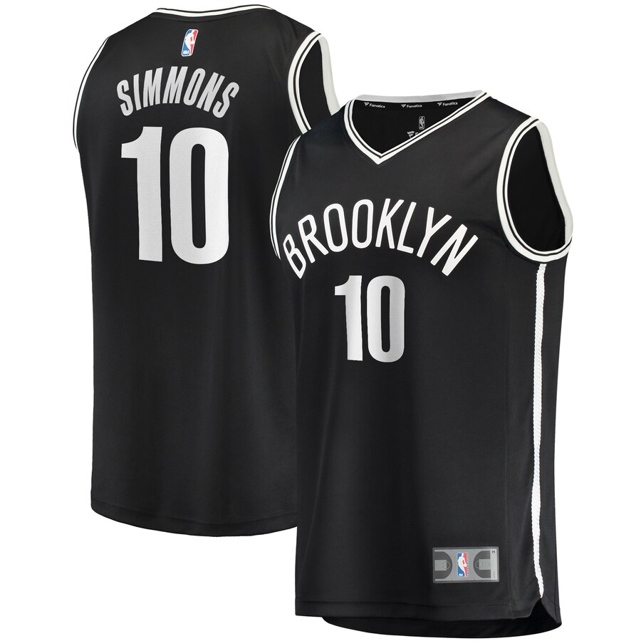 Men's Brooklyn Nets Ben Simmons Fanatics Black Fast Break Replica Player Jersey - Icon Edition - Puhuasuan