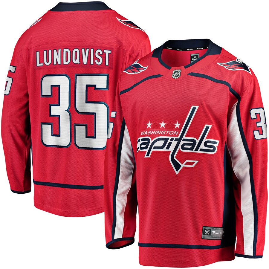 Men's Washington Capitals Henrik Lundqvist Fanatics Branded Red Breakaway Player Jersey - Puhuasuan