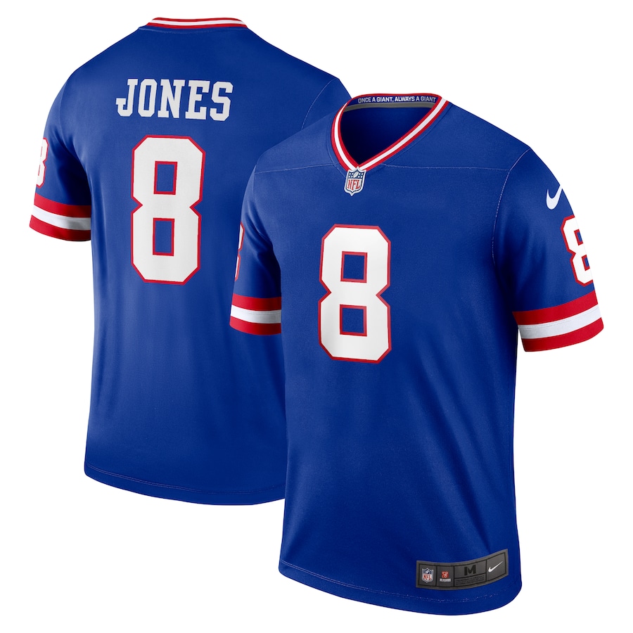 Men's New York Giants Daniel Jones Nike Blue Alternate Legend Player Performance Top - Puhuasuan
