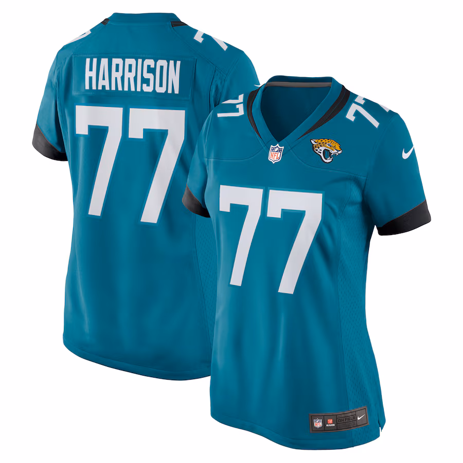 Women's Jacksonville Jaguars Anton Harrison Nike  Teal Team Game Jersey - Puhuasuan
