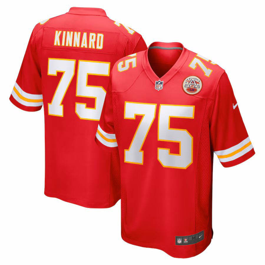 Men's Kansas City Chiefs Darian Kinnard Nike Red Game Player Jersey - Puhuasuan