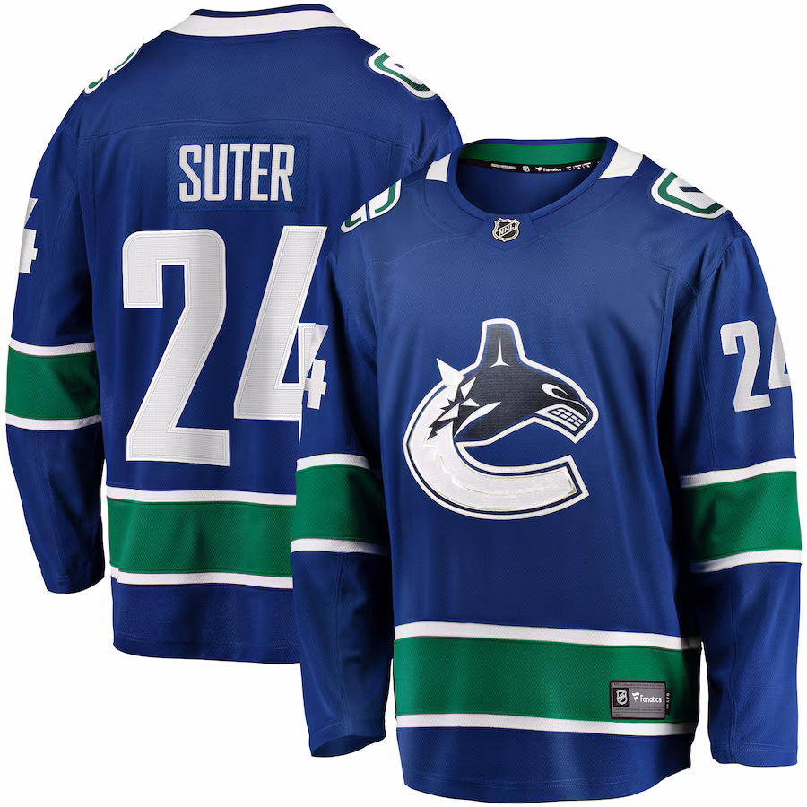 Men's Vancouver Canucks Pius Suter Fanatics Blue Home Premier Breakaway Player Jersey - Puhuasuan