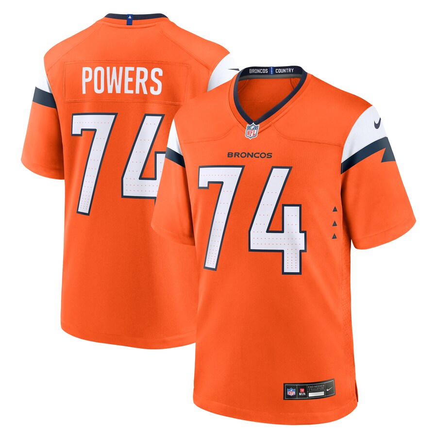 Men's Denver Broncos Ben Powers Nike Orange Team Game Jersey - Puhuasuan