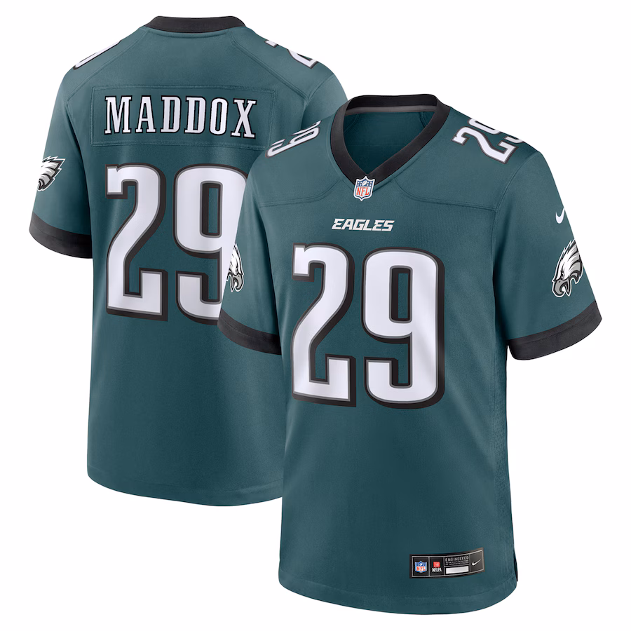 Men's Philadelphia Eagles Avonte Maddox Nike Midnight Green Team Game Jersey - Puhuasuan