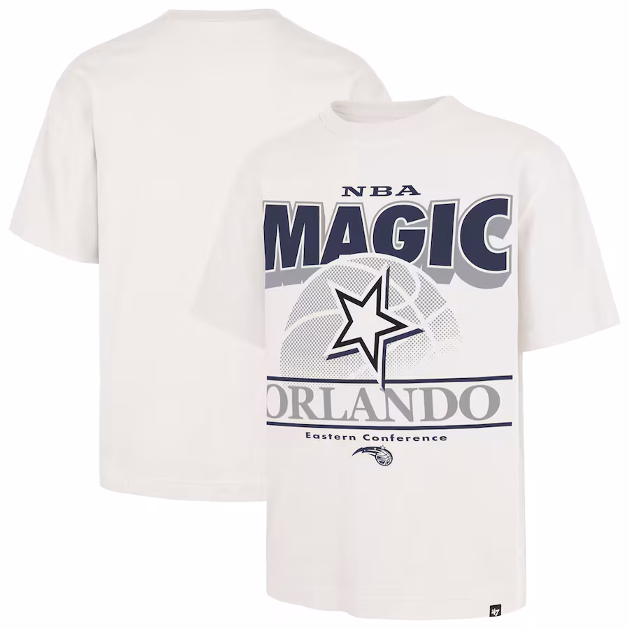 Men's Orlando Magic  '47 White City Edition Shifty Foundation T-Shirt - Puhuasuan