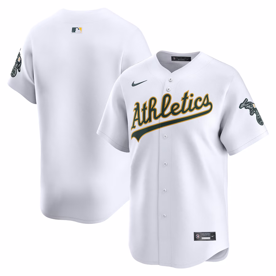 Men's Oakland Athletics Nike White Home Limited Jersey - Puhuasuan
