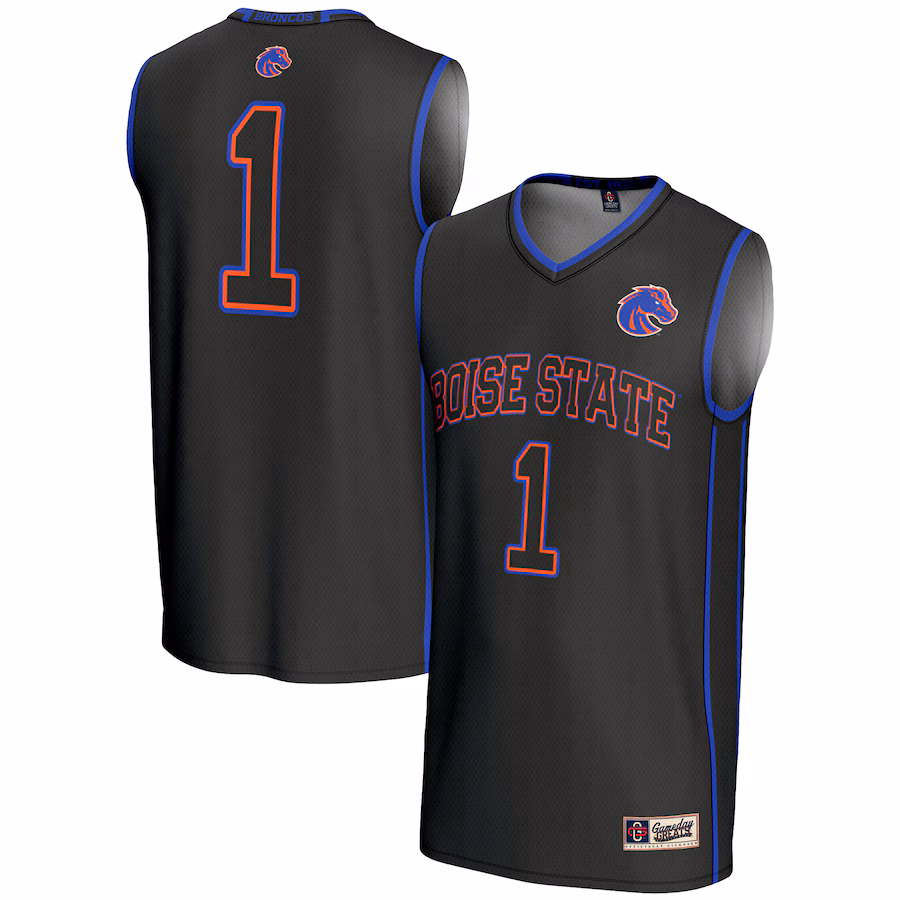 Male GameDay Greats #1  Black Boise State Broncos  Lightweight Basketball Jersey - Puhuasuan